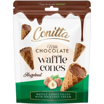 Connitta Waffle Cones Strawberry Milk Chocolate